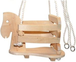 Wickey houten schommel stoel